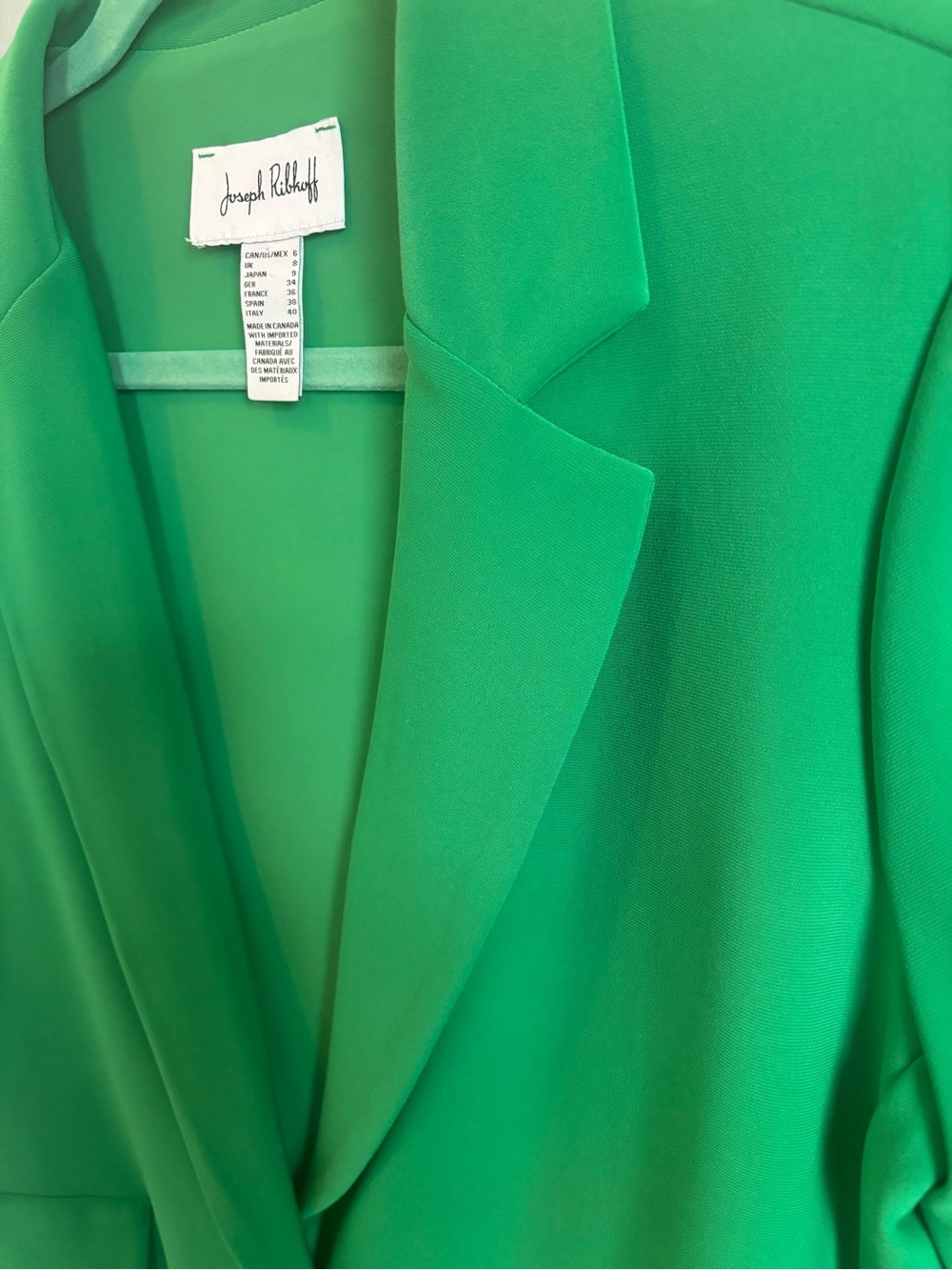 Joseph Ribkoff Green Single-Button Blazer - Picture 6 of 6